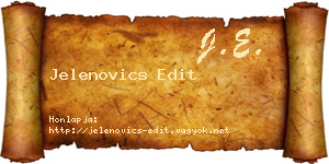 Jelenovics Edit névjegykártya